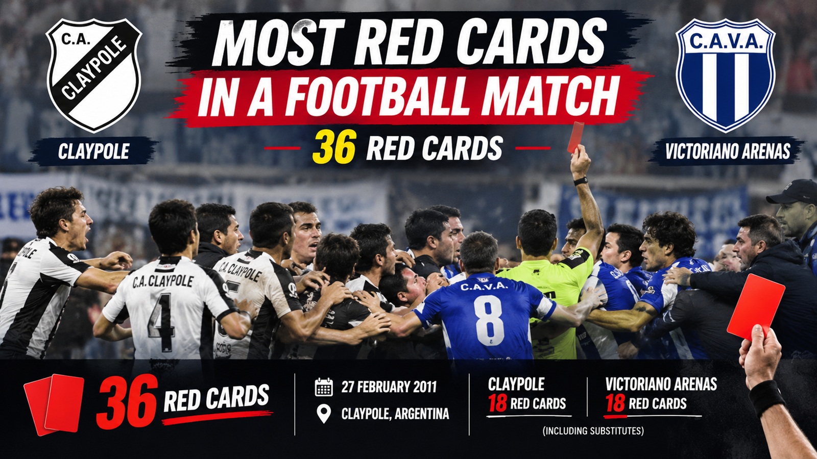 36 Red Cards in One Match